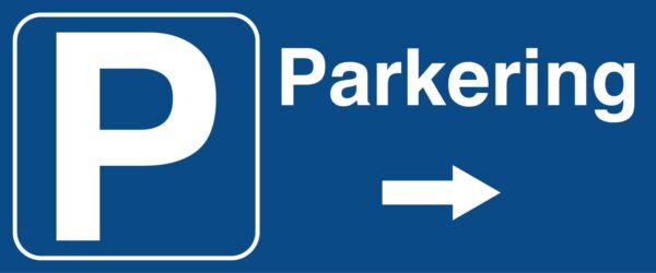 Parkeringsskylt - högerpil